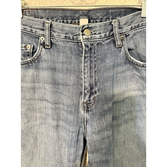 VTG Banana Republic Mens Jean 34X34 Straight Leg Blue Cotton Faded Pockets Denim - Picture 3 of 16